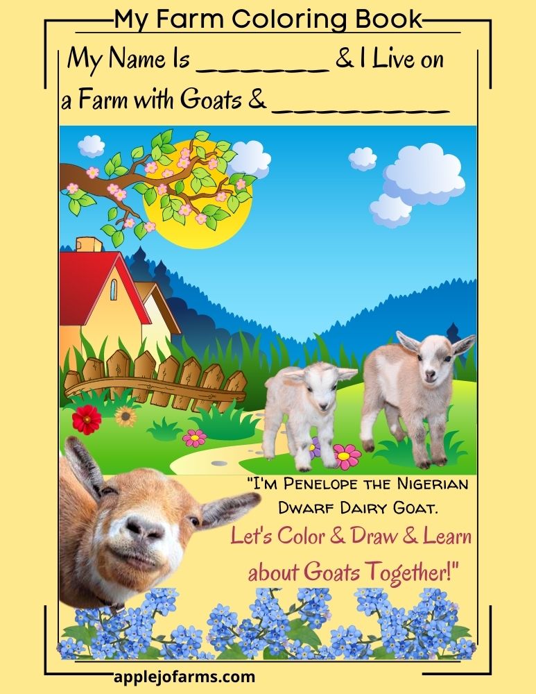 Children's Goat Farm Activity Coloring Book