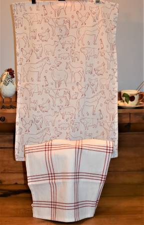 Country Theme Kitchen!  Farm Animals on the Homestead  Kitchen Tea Towels